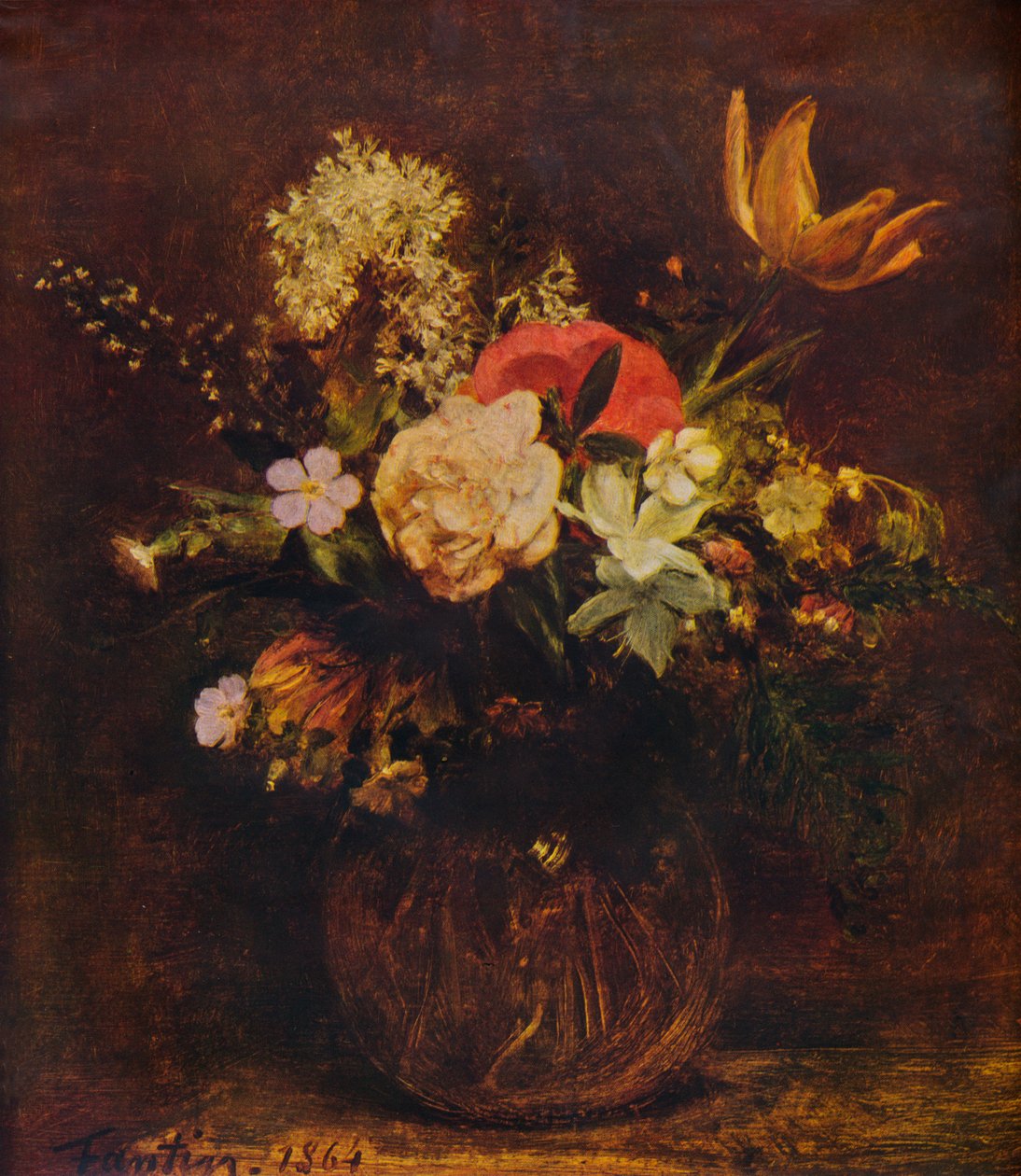 Bacia de flores, 1864, 1935. de Ignace Henri Jean Fantin Latour