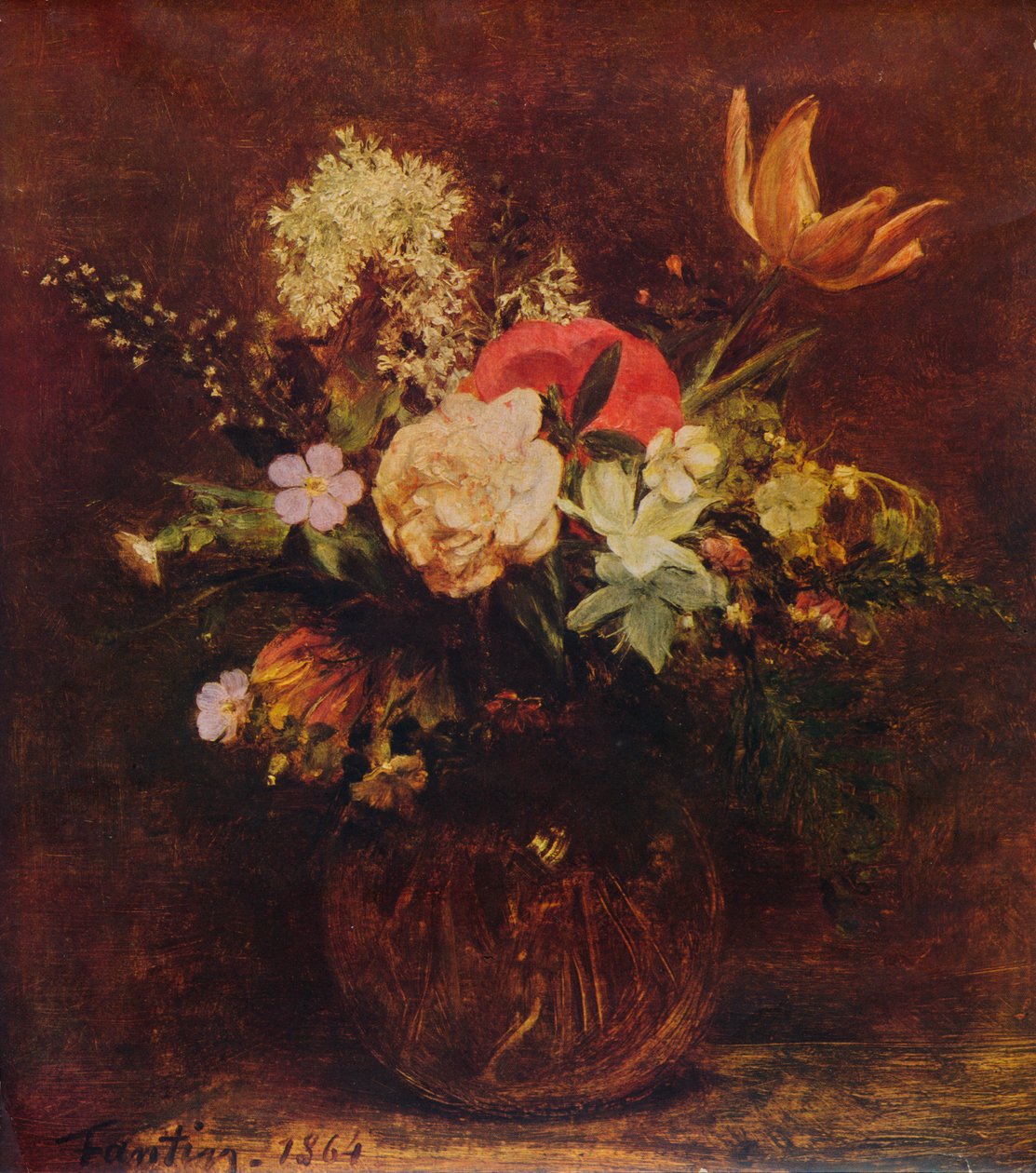 Bacia de flores, 1864, 1935. de Ignace Henri Jean Fantin Latour