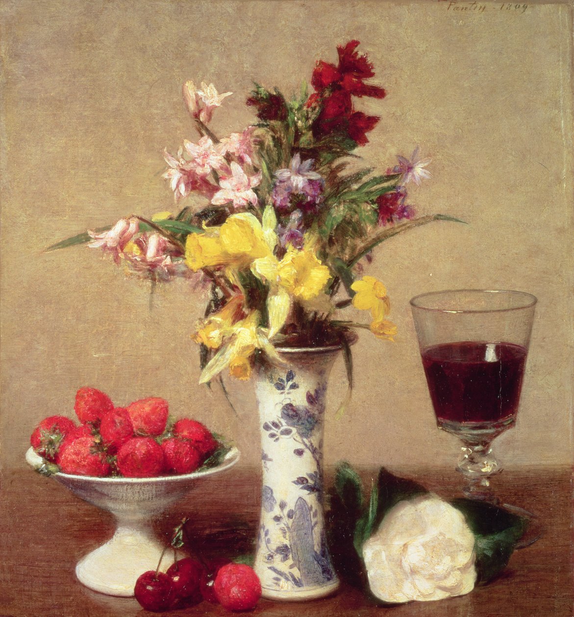 Buquê de noivado de Ignace Henri Jean Fantin Latour