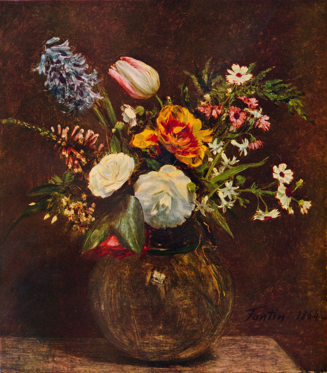 Flores, século c19 de Ignace Henri Jean Fantin Latour