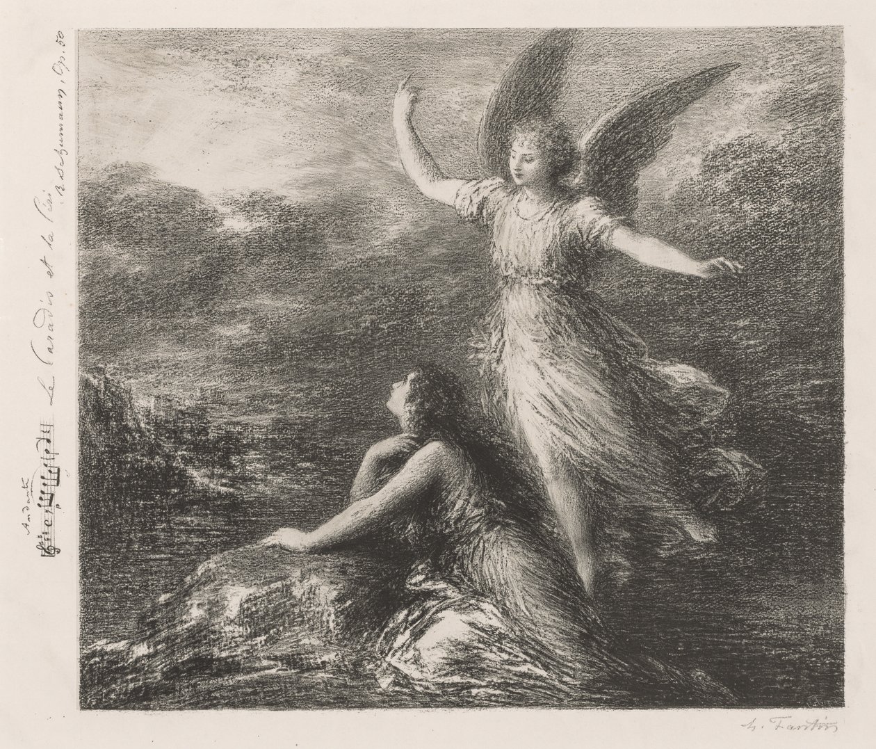 Paraíso e o Peri. de Ignace Henri Jean Fantin Latour