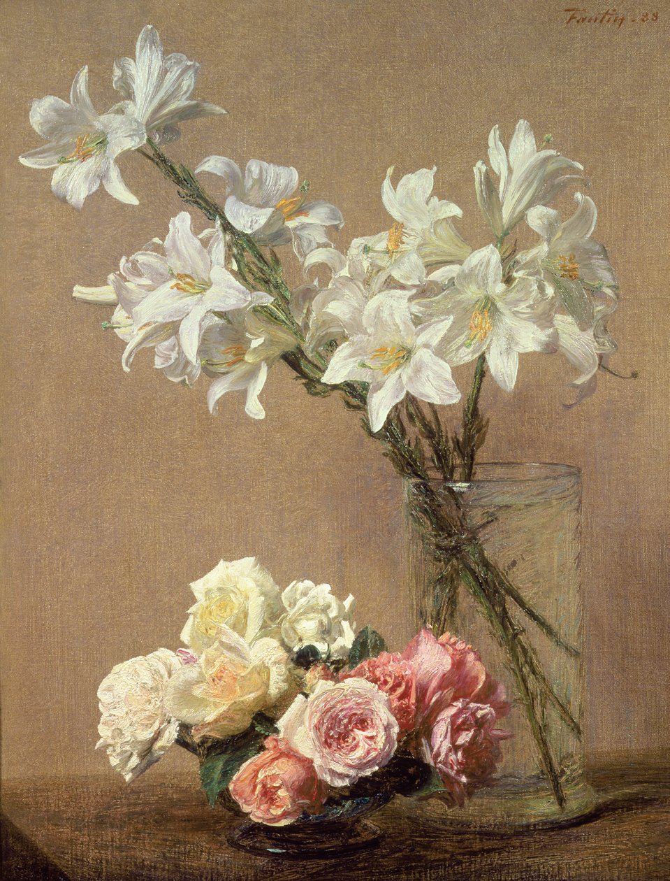Lírios em um vaso, 1888 de Ignace Henri Jean Fantin Latour