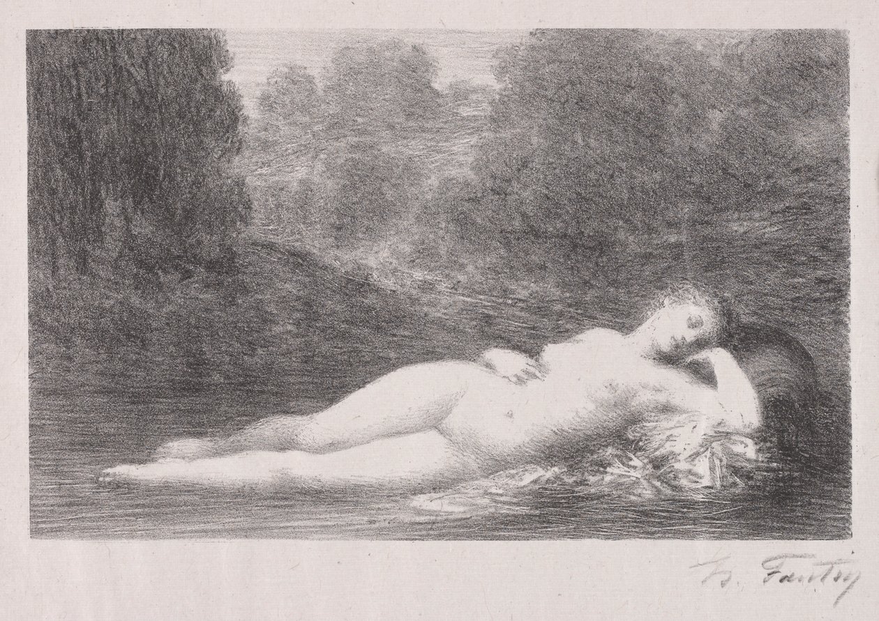 Deitado na água, 1903. de Ignace Henri Jean Fantin Latour