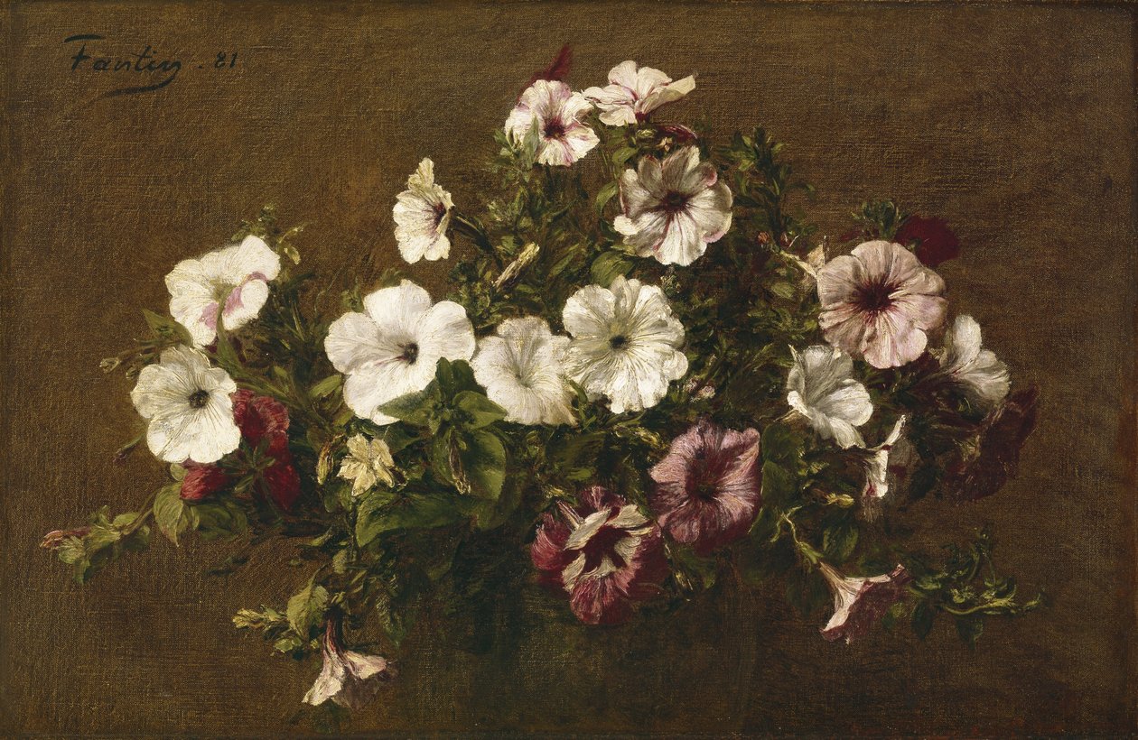 Petúnias, 1881 de Ignace Henri Jean Fantin Latour