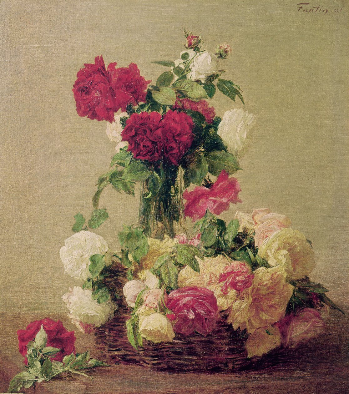 Rosas, 1891 de Ignace Henri Jean Fantin Latour