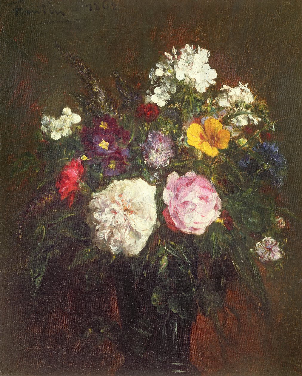 Rosas e Phlox, 1862 de Ignace Henri Jean Fantin Latour