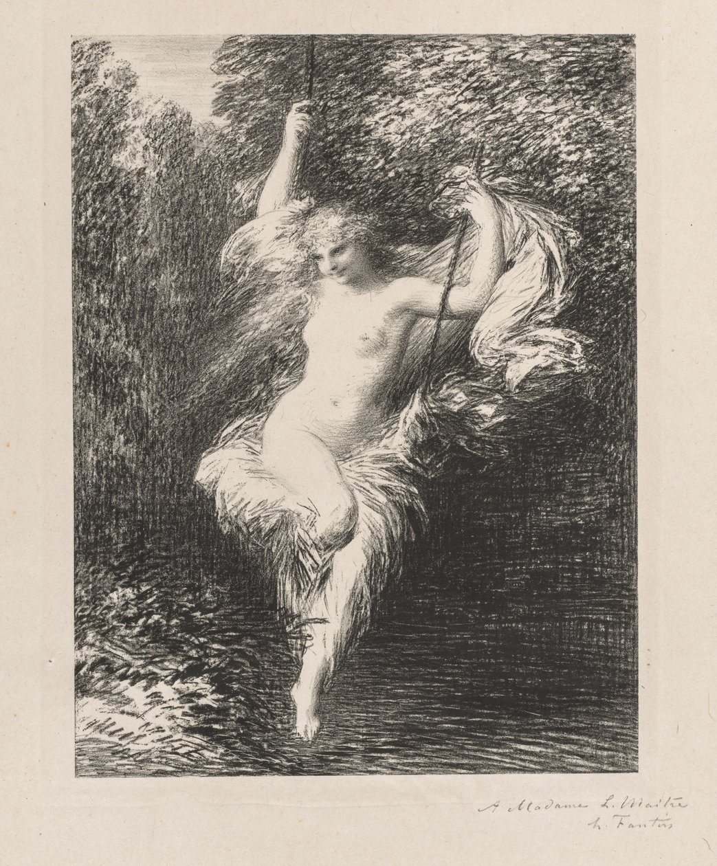 Sarah, a Banhista, 1892. de Ignace Henri Jean Fantin Latour