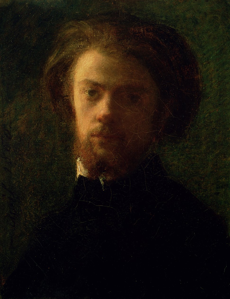 Auto-retrato, 1860 de Ignace Henri Jean Fantin Latour