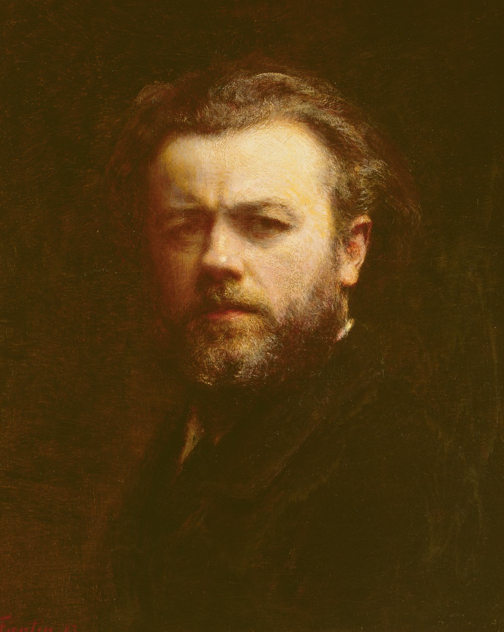 Auto-retrato, 1883 de Ignace Henri Jean Fantin Latour