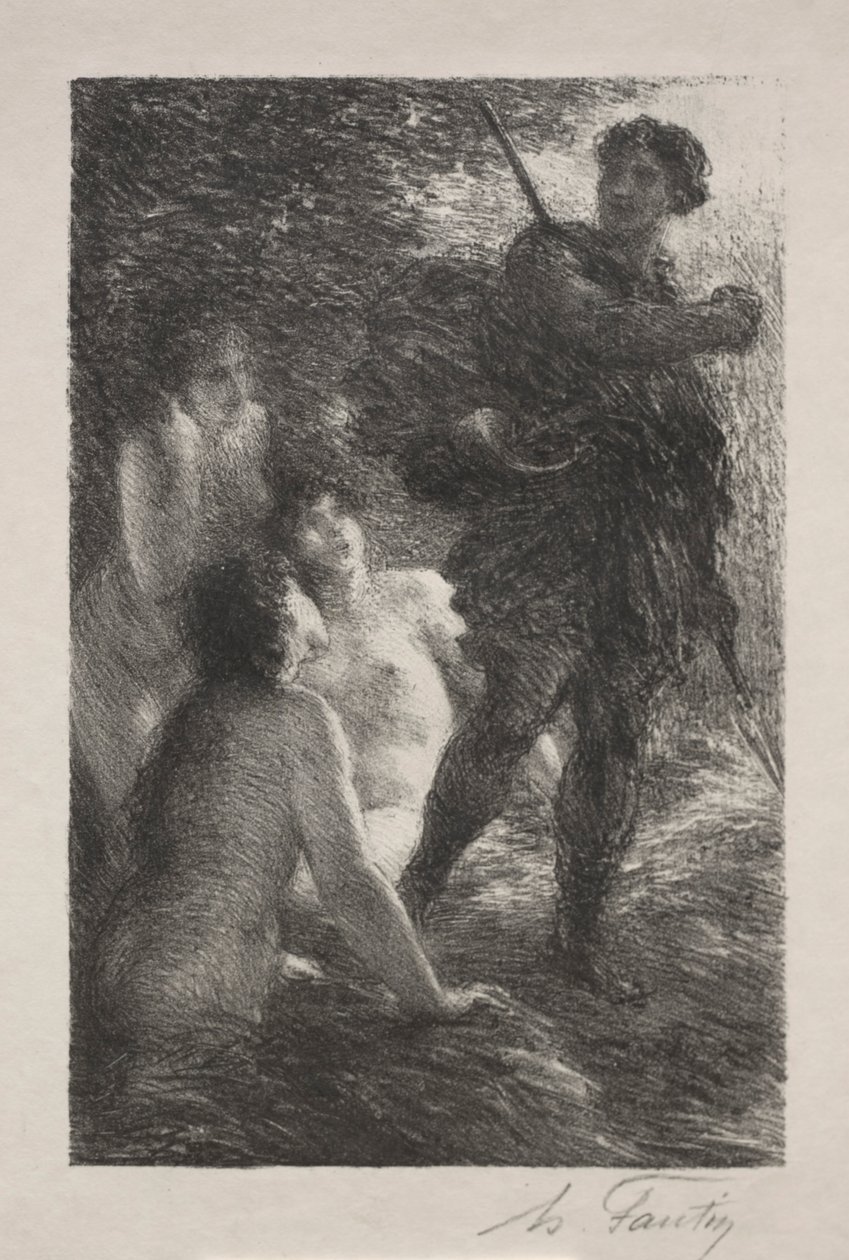 Siegfried e as Filhas do Reno. de Ignace Henri Jean Fantin Latour