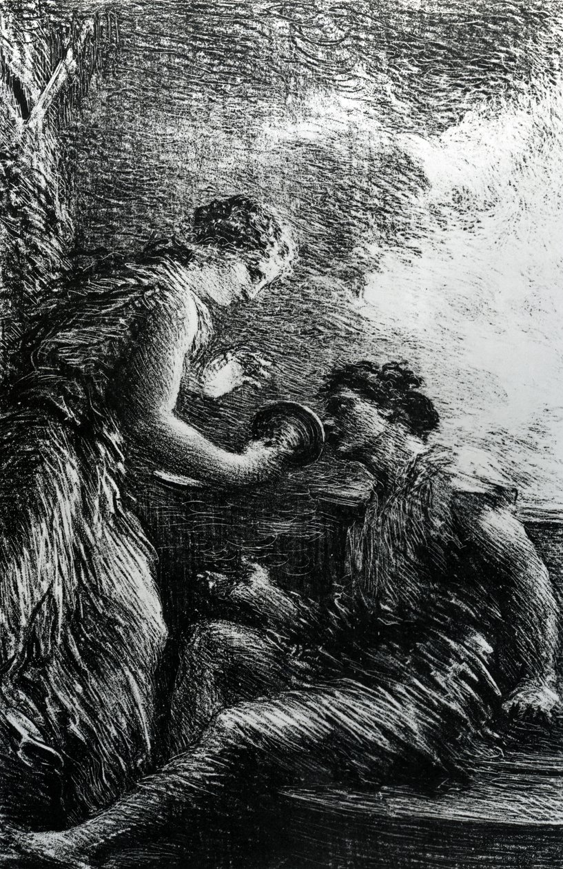 Sieglinde e Siegmund, cena da ópera de Wagner "The Valkyrie", 1887 de Ignace Henri Jean Fantin Latour