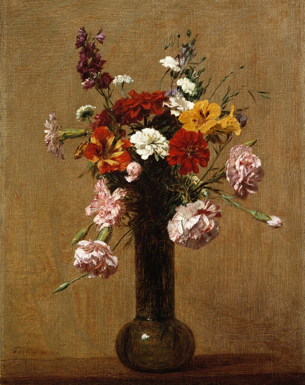 Buquê pequeno, 1891 de Ignace Henri Jean Fantin Latour
