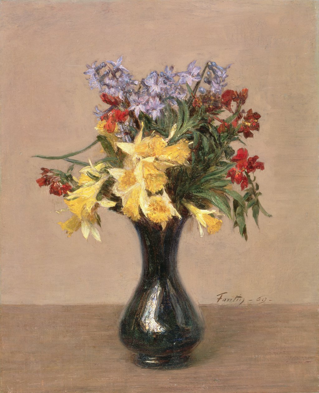 Flores da Primavera, 1869 de Ignace Henri Jean Fantin Latour