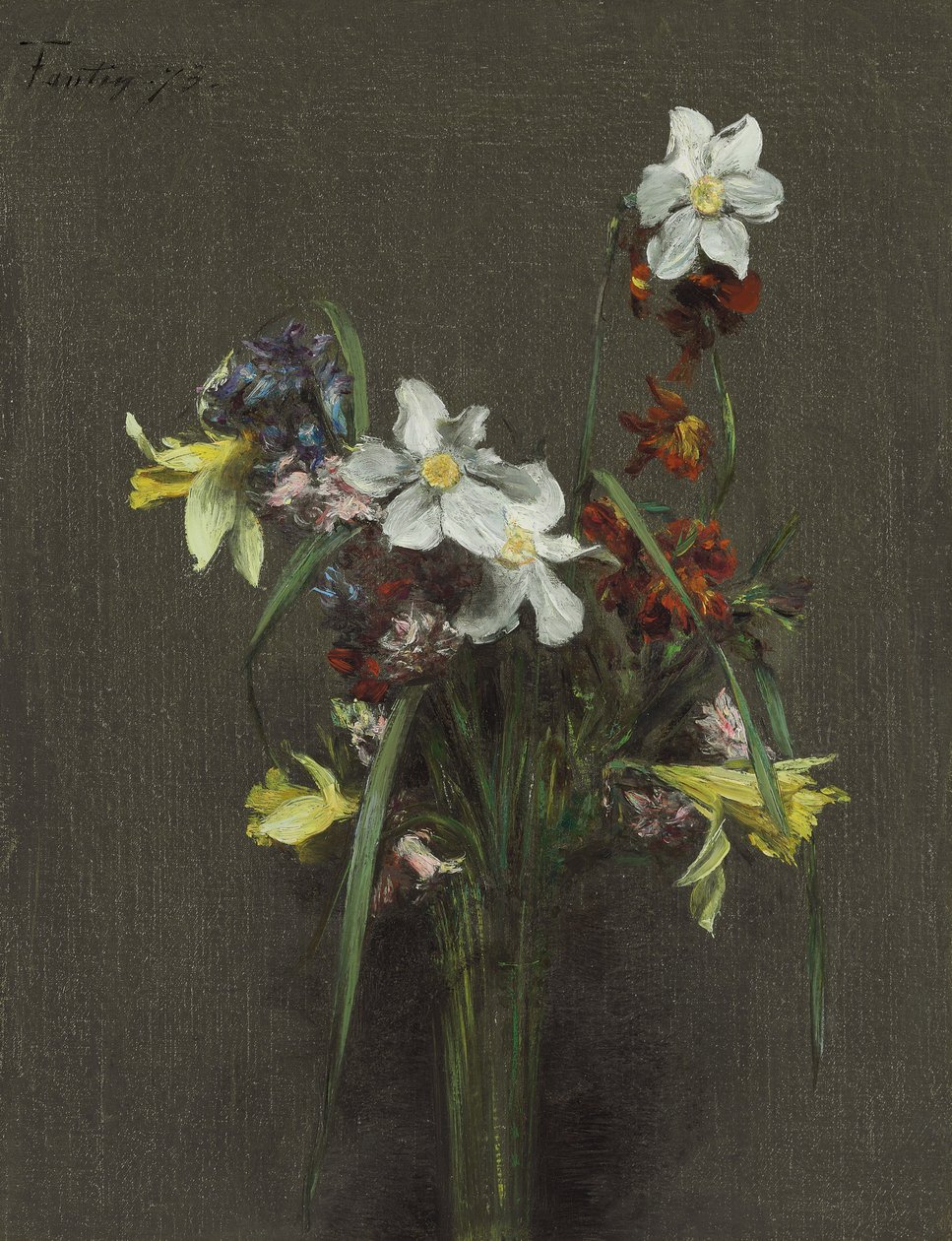 Flores da primavera; Flores da Primavera, 1873 de Ignace Henri Jean Fantin Latour