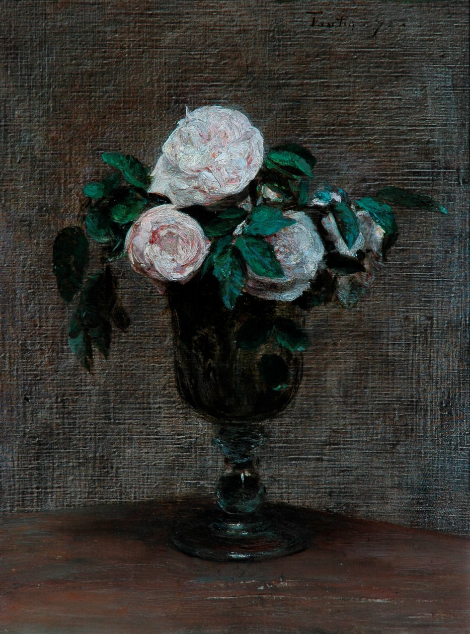Estudo de Rosas, 1872 de Ignace Henri Jean Fantin Latour