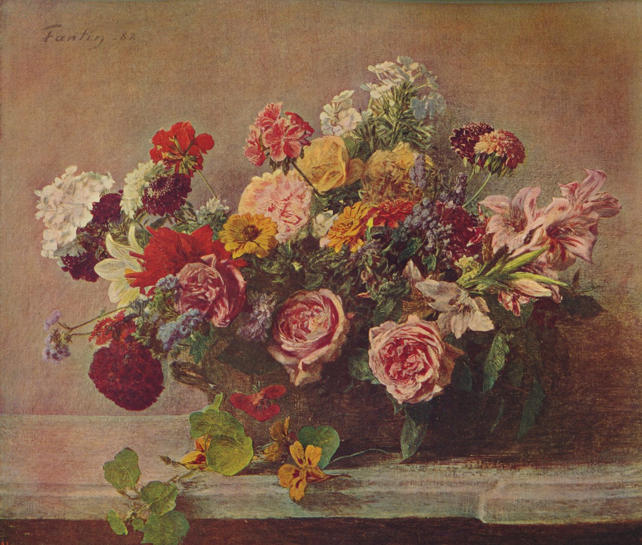 Flores do verão, 1882, c1915 de Ignace Henri Jean Fantin Latour