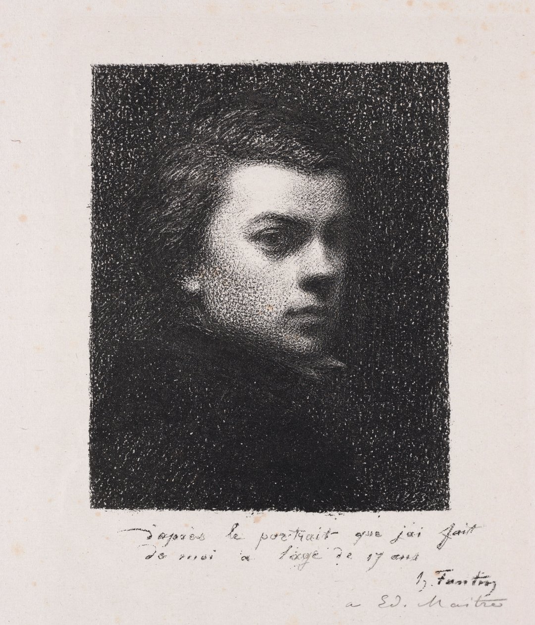 O artista aos 17 anos de 1892. de Ignace Henri Jean Fantin Latour
