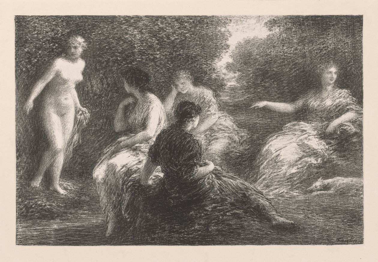 Os banhistas, 1896. de Ignace Henri Jean Fantin Latour