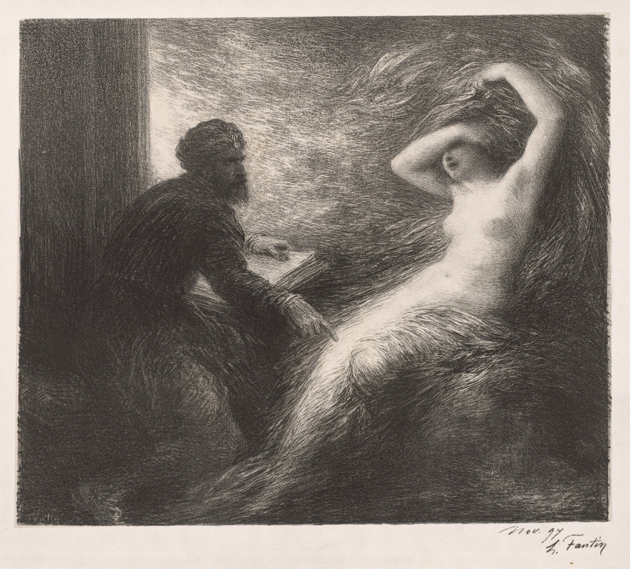 A Evocação de Kundry, 1898. de Ignace Henri Jean Fantin Latour