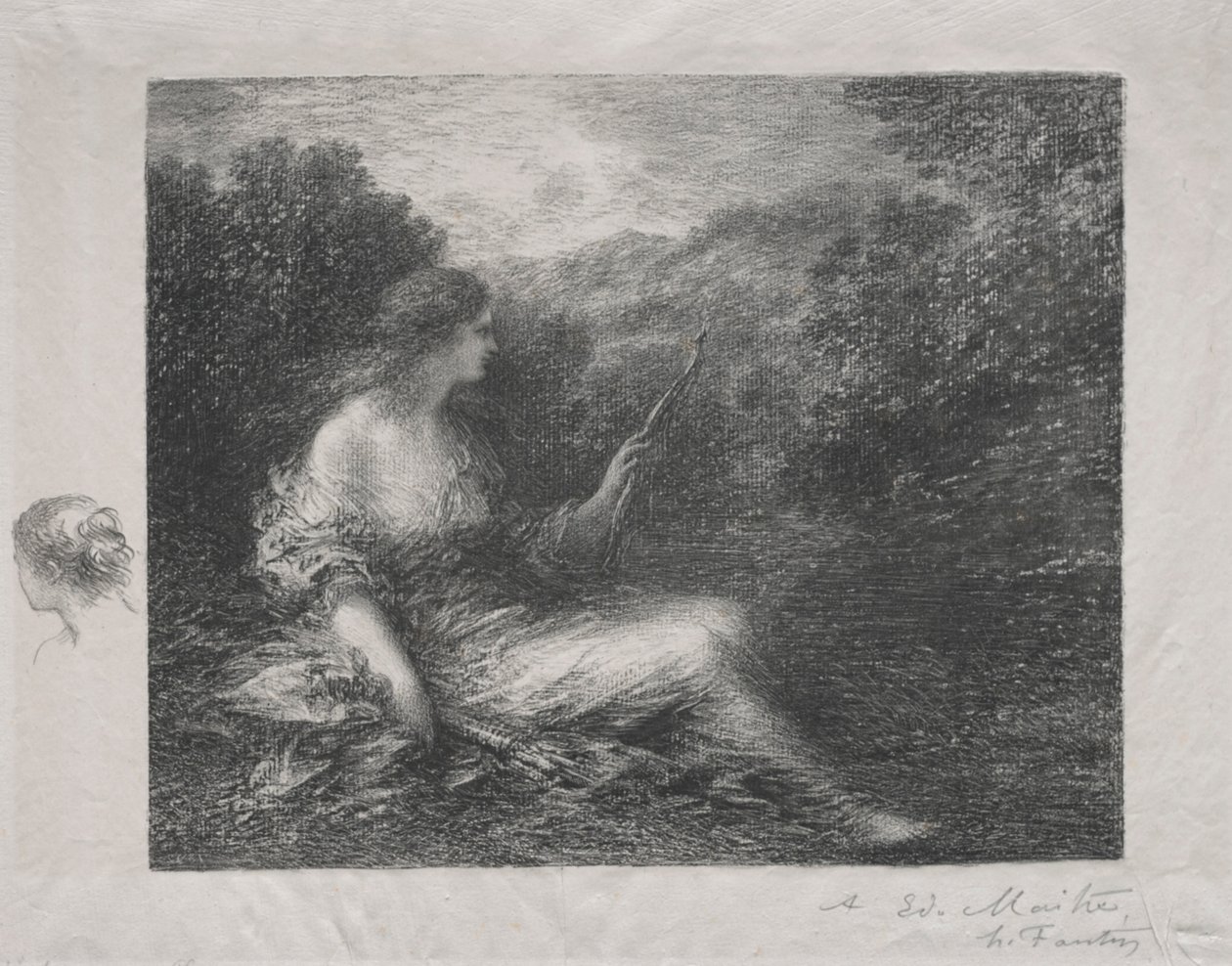 A caçadora, 1892. de Ignace Henri Jean Fantin Latour