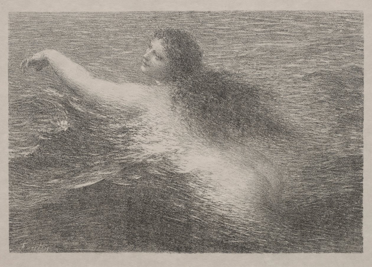 O gênio da água, 1896. de Ignace Henri Jean Fantin Latour