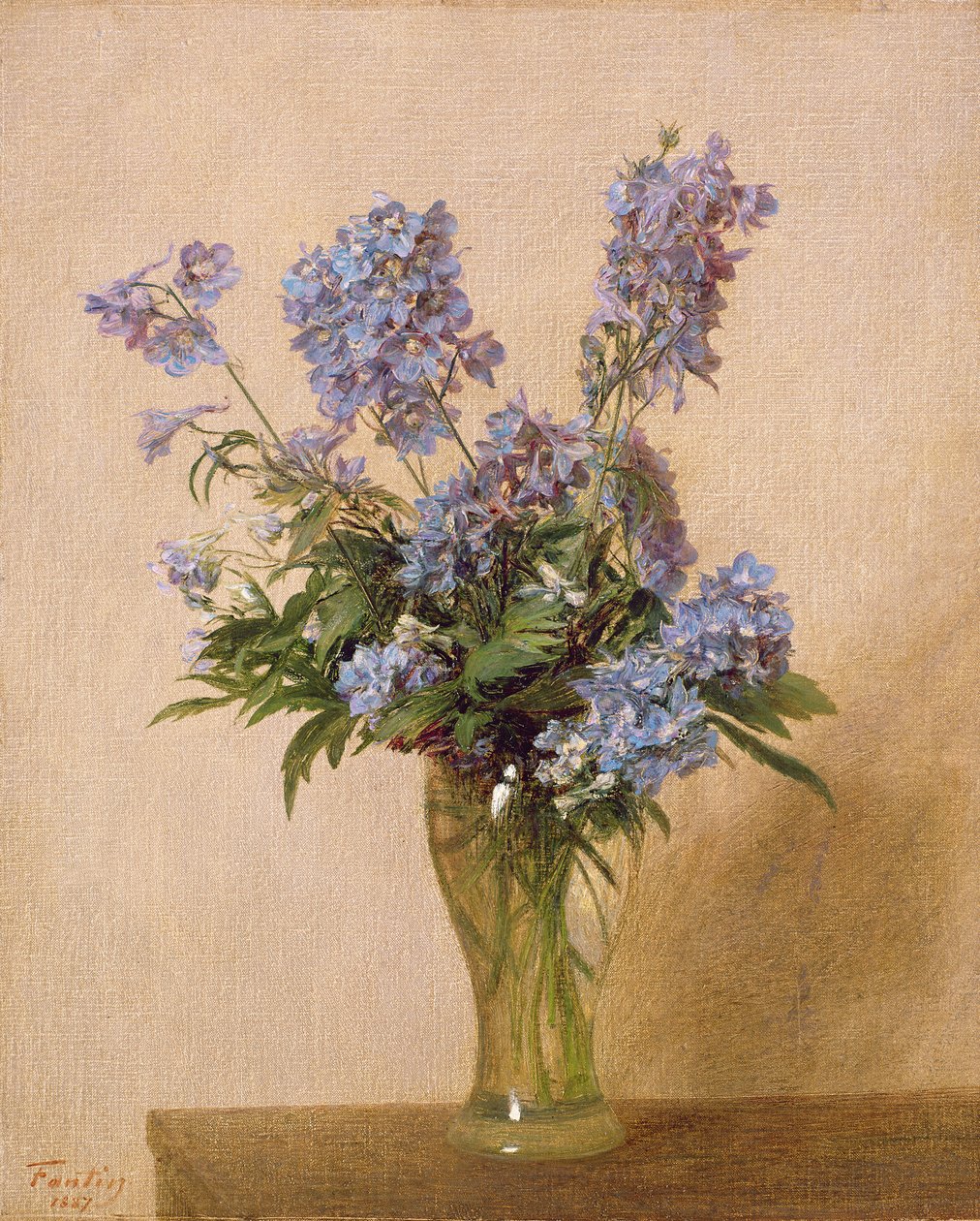 Vaso de Columbines, 1887 de Ignace Henri Jean Fantin Latour