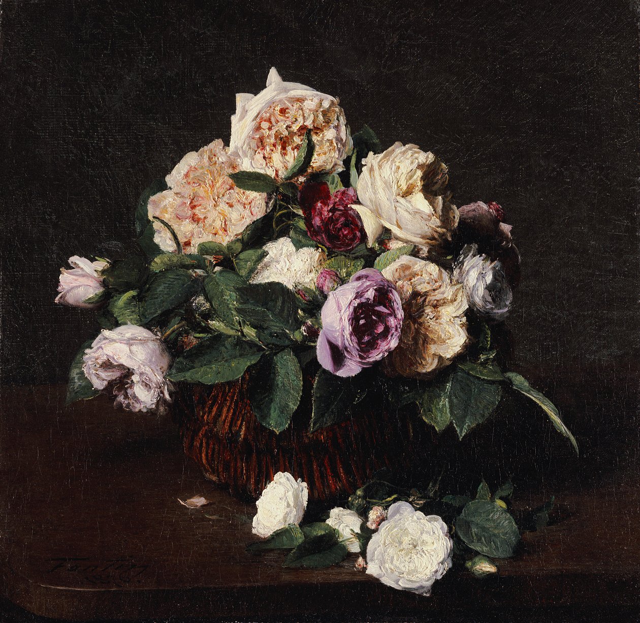 Vaso de flores, 1876 de Ignace Henri Jean Fantin Latour