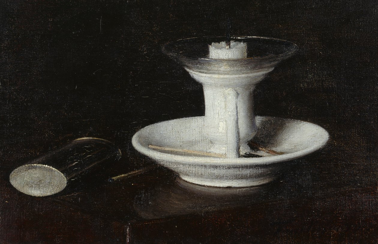 Castiçal Branco, 1870 de Ignace Henri Jean Fantin Latour