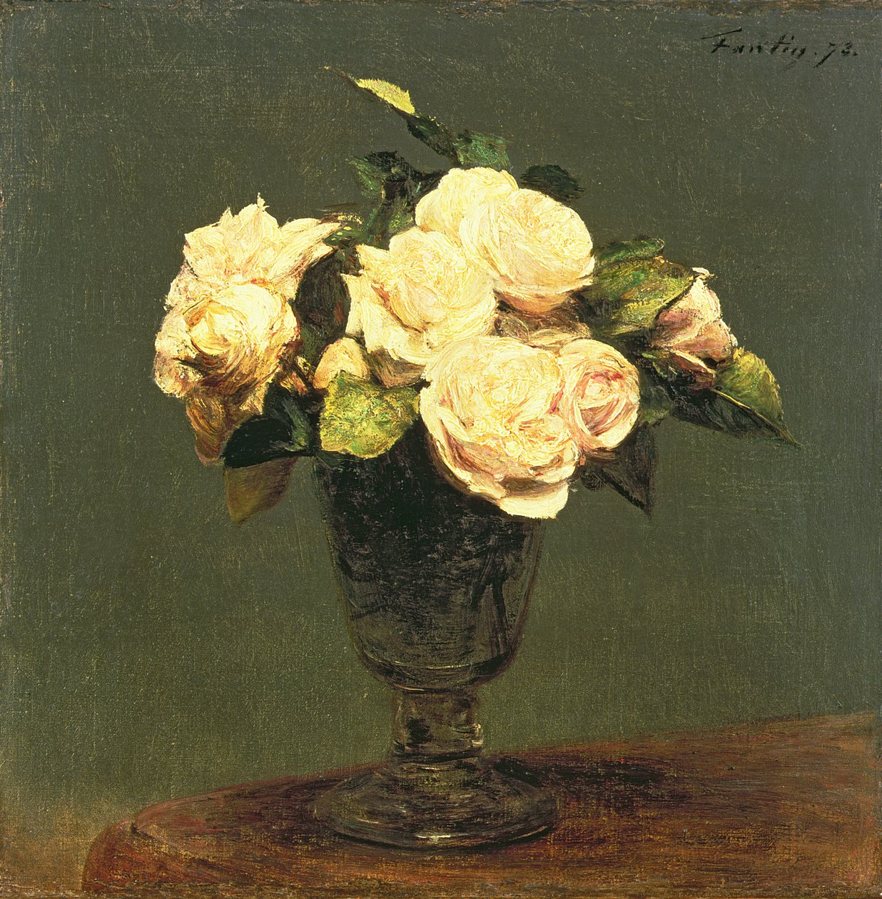 Rosas Brancas, 1873 de Ignace Henri Jean Fantin Latour