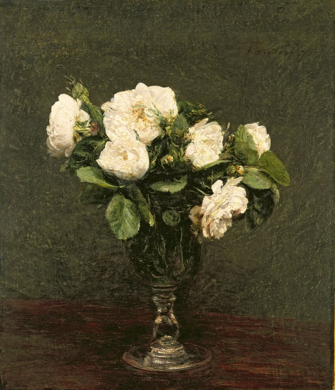Rosas Brancas, 1875 de Ignace Henri Jean Fantin Latour