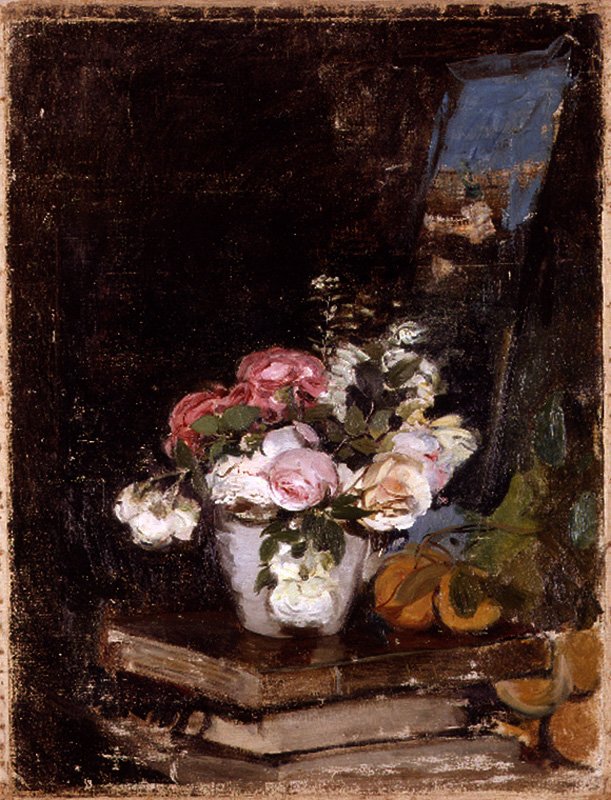 Flores e livros de Ignacio Pinazo Camarlench