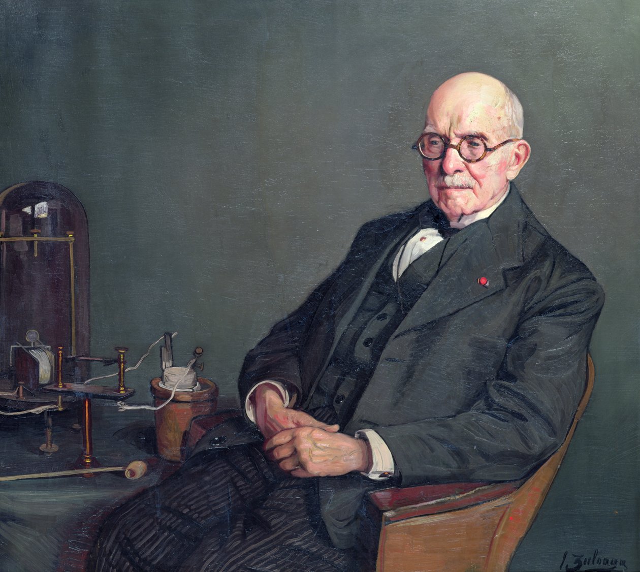 Retrato de Edouard Branly (1844-1940) de Ignacio Zuloaga y Zabaleta