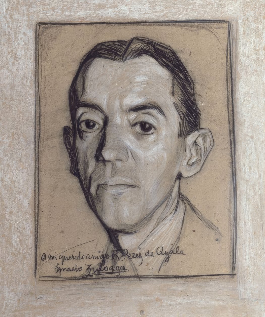 RETRATO DE RAMON PEREZ DE AYALA (1888-1962) ESCRITOR Y PERIODISTA ESPAÑOL - DIBUJO - GENERACION DE 1914 de Ignacio Zuloaga