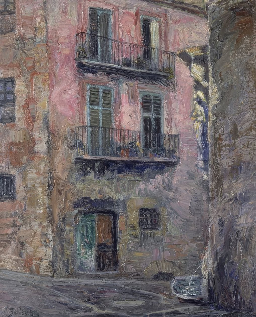 CALLE DEL ANGEL DE GERONA - 1931 - OLEO - LIENZO - 80 × 67 CM de Ignacio Zuloaga y Zabaleta