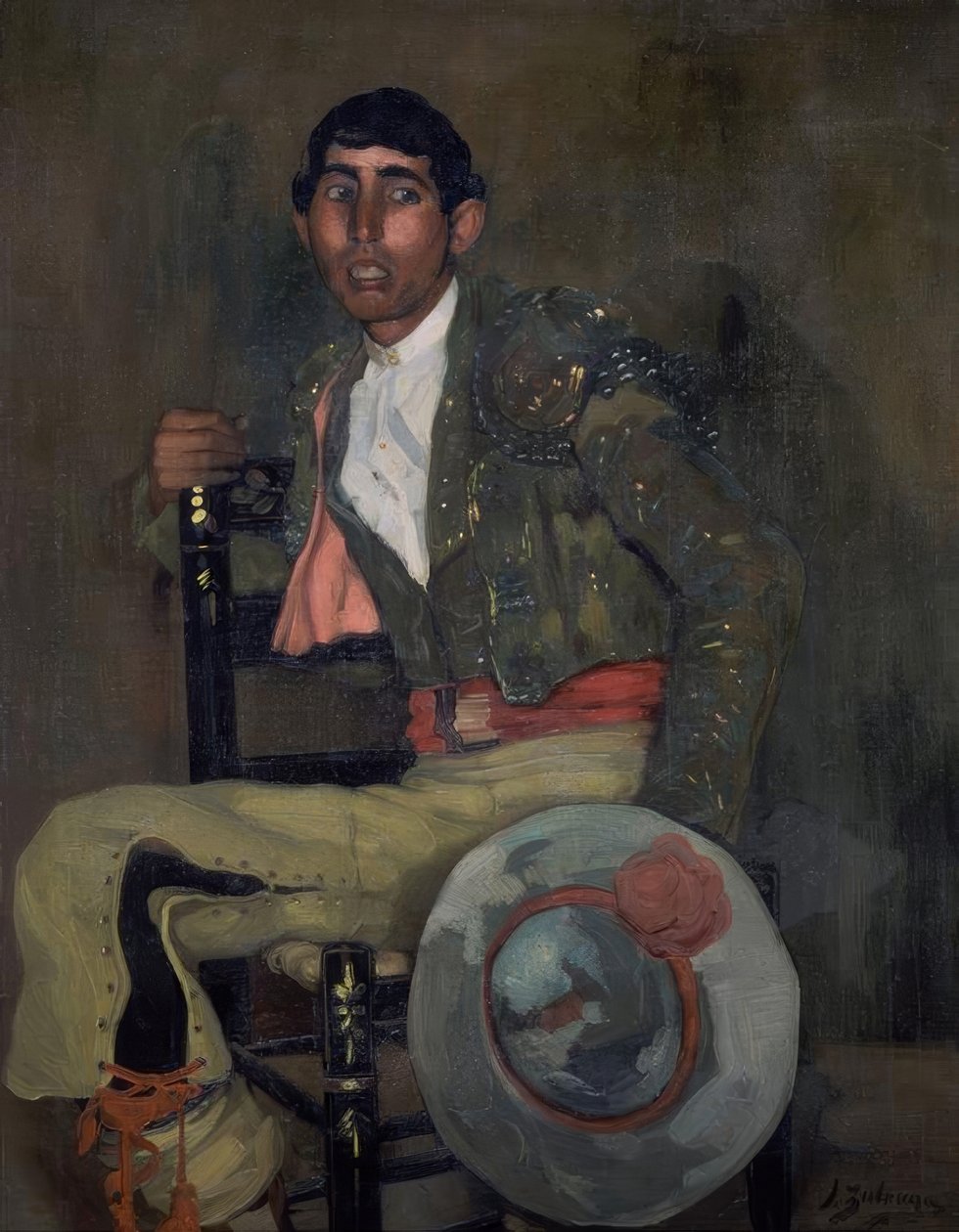 EL PICADOR - SÉCULO XX - OLEO - TECIDO - 137X115 CM de Ignacio Zuloaga y Zabaleta