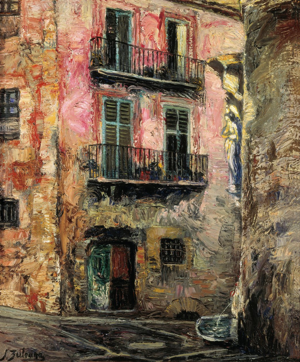 Gerona (Gerona). Pintura de Ignocio Zuloaga Zabaleta (1870-1945). Óleo sobre tela de Ignacio Zuloaga y Zabaleta