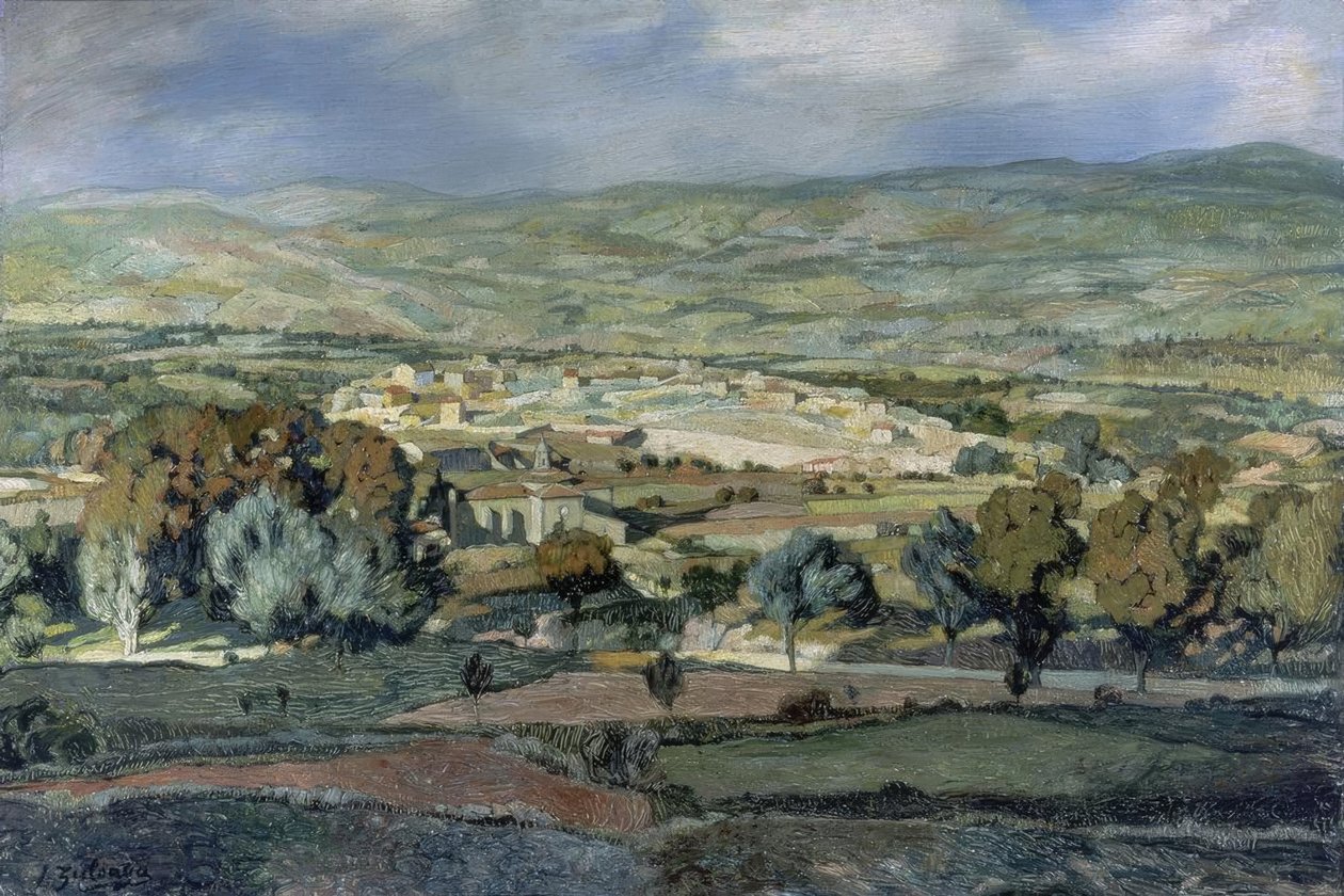 Paisagem em Alhama &39;, 1923, Óleo sobre tela, 87 × 128 cm, AS00699 de Ignacio Zuloaga y Zabaleta