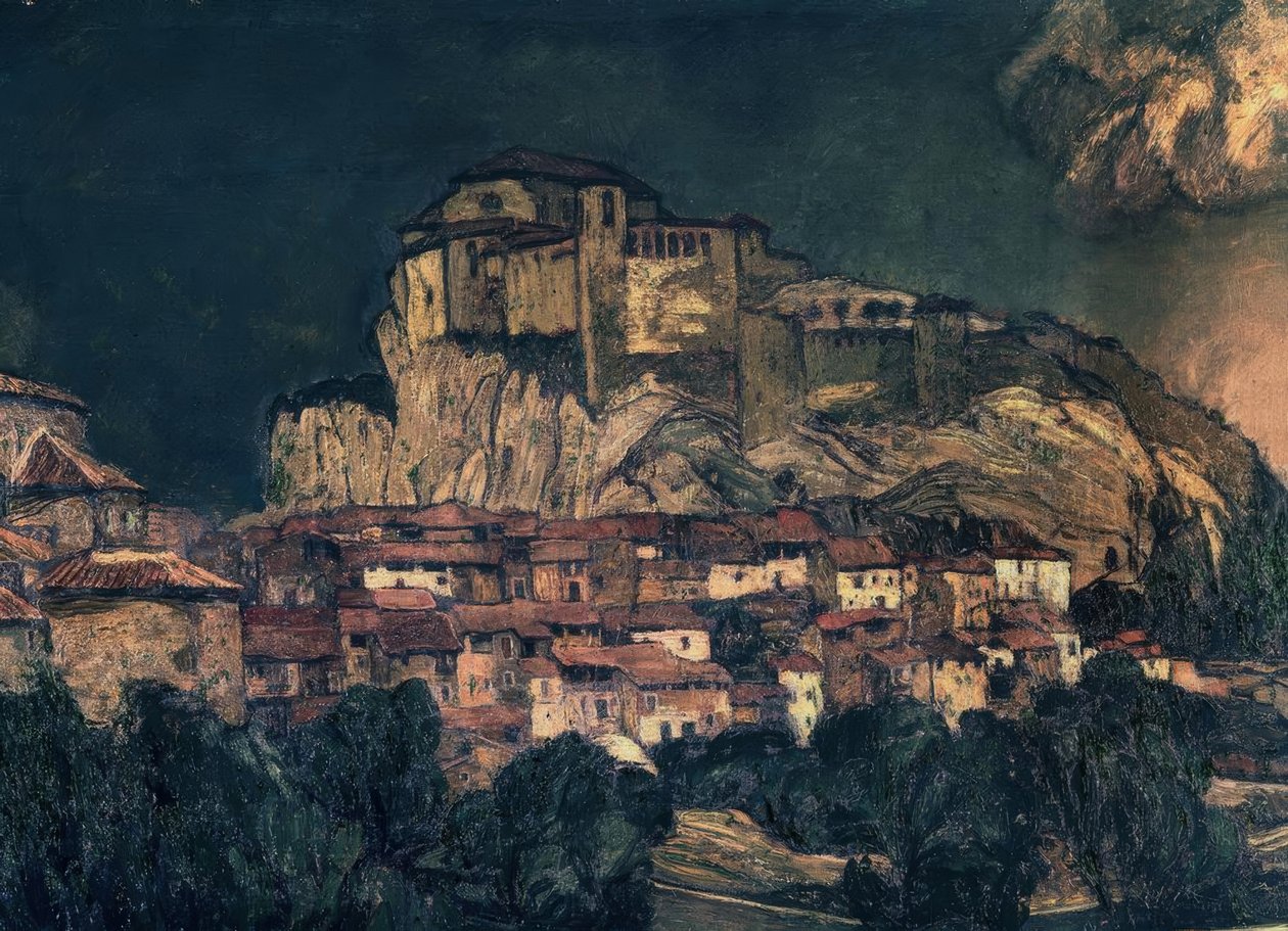 Paisagem de Alquezar &39;(detalhe), 1916, Óleo sobre tela, 139 × 199 cm de Ignacio Zuloaga y Zabaleta