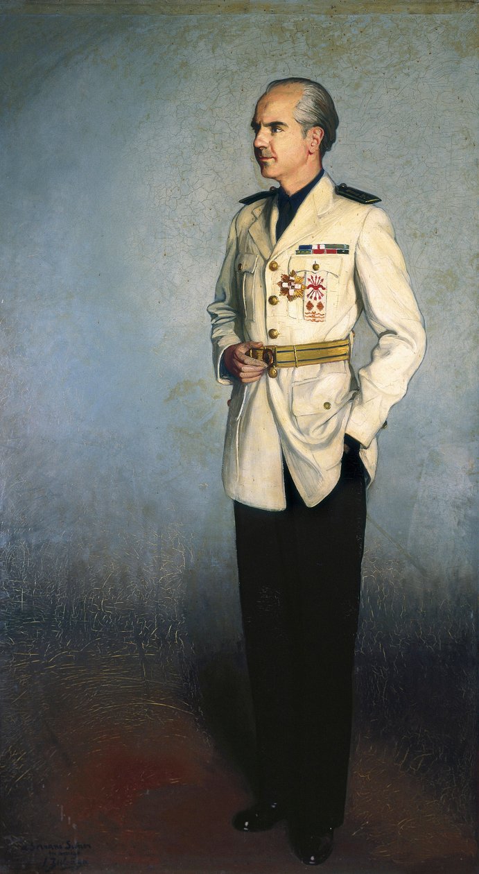 Retrato de Ramon SERRANO SUNER (1901-2003) juiz e político espanhol (óleo sobre tela) de Ignacio Zuloaga y Zabaleta