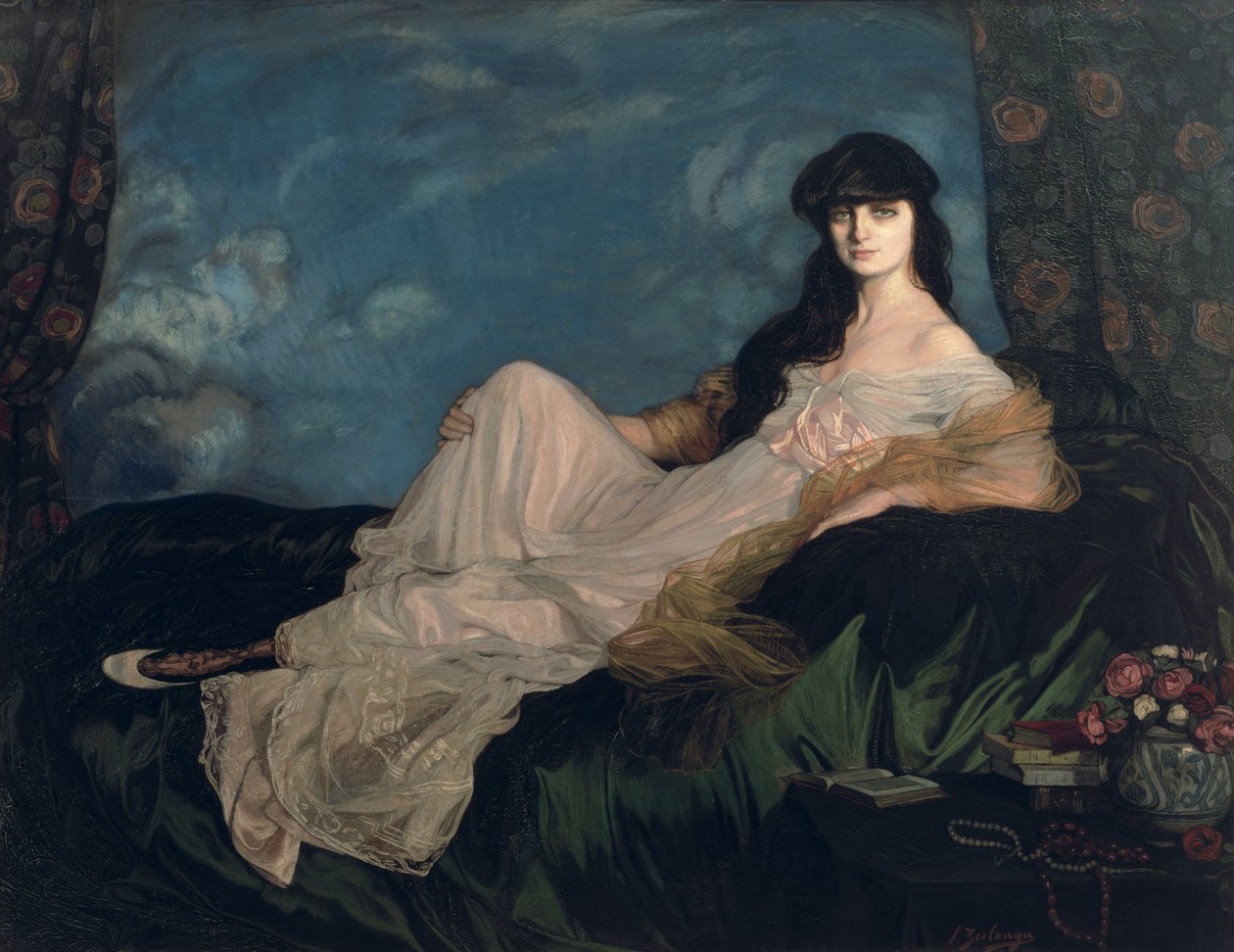 Retrato da Comtesse de Noailles (1876-1933) 1913 (óleo sobre tela) de Ignacio Zuloaga y Zabaleta