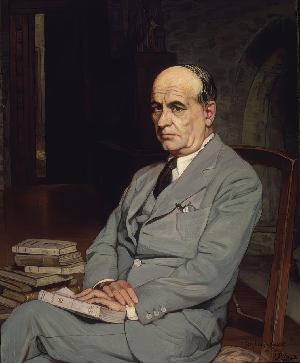 RETRATO DE JOSE ORTEGA Y GASSET - 1917 - P - L - 215X161 de Ignacio Zuloaga y Zabaleta