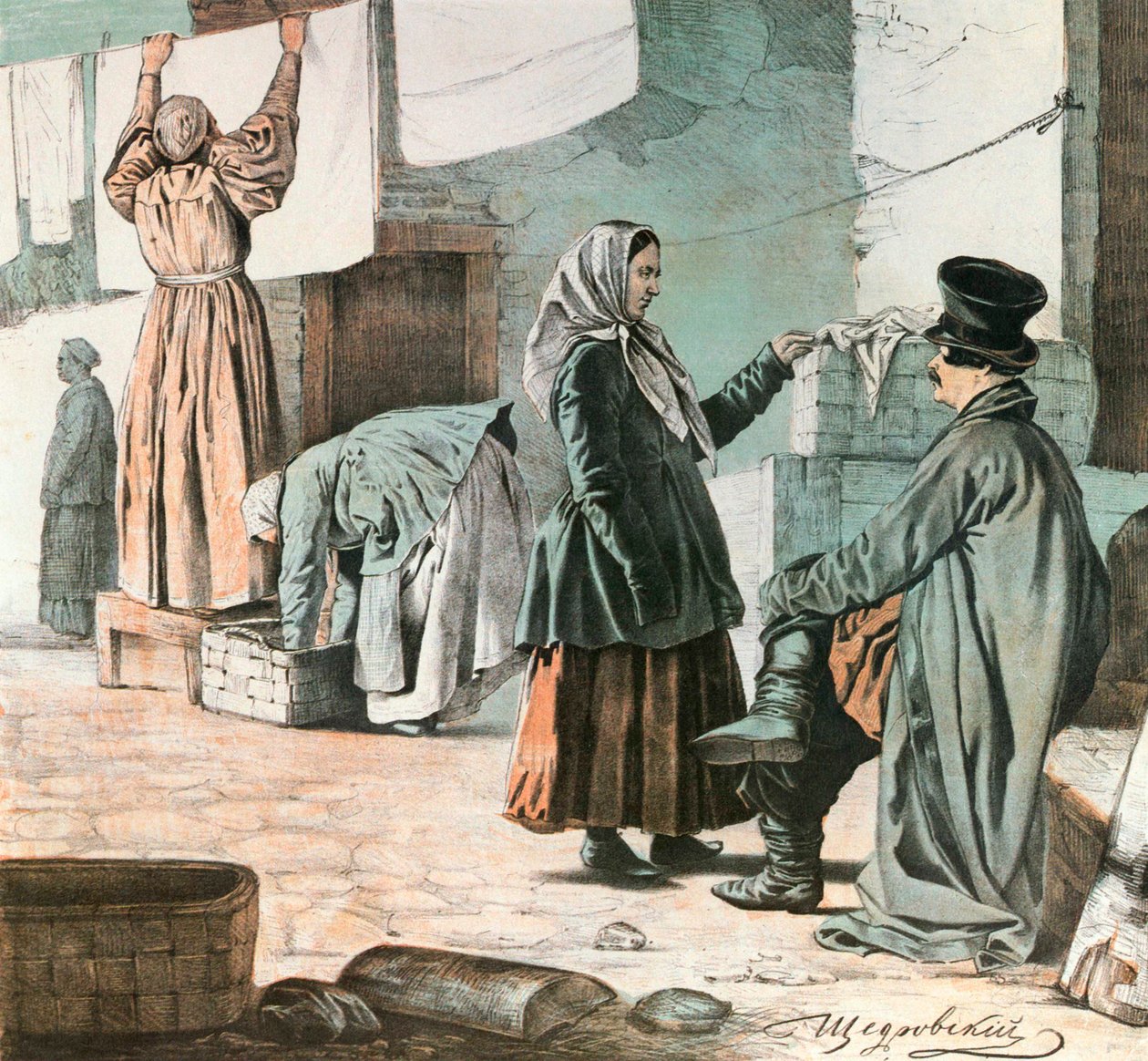 Lavadeiras, 1846. de Ignati Shchedrovsky