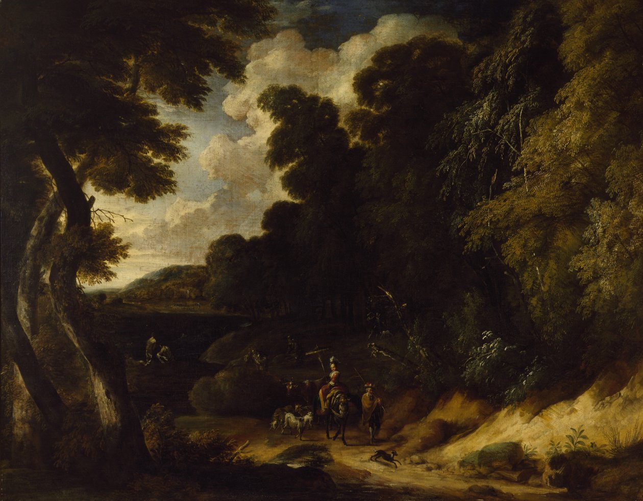Paisagem com figuras (óleo sobre tela) de Ignatius van der Stock