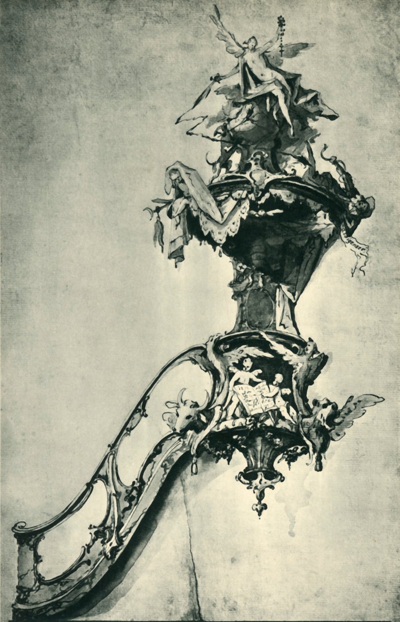 Projeto para um púlpito, meados do século XVIII, 1943. de Ignatz Günther