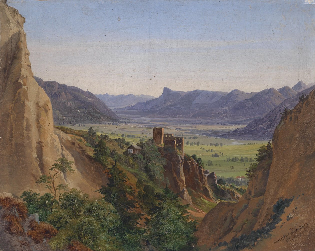Vista, de, a, poço, castelo, perto, meran, e, a, Adige, vale de Ignaz Dorn