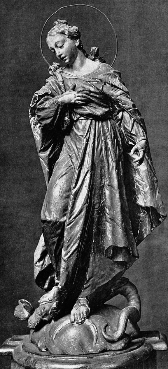 Virgem Maria (madeira) de Ignaz 1725 75 Gunther