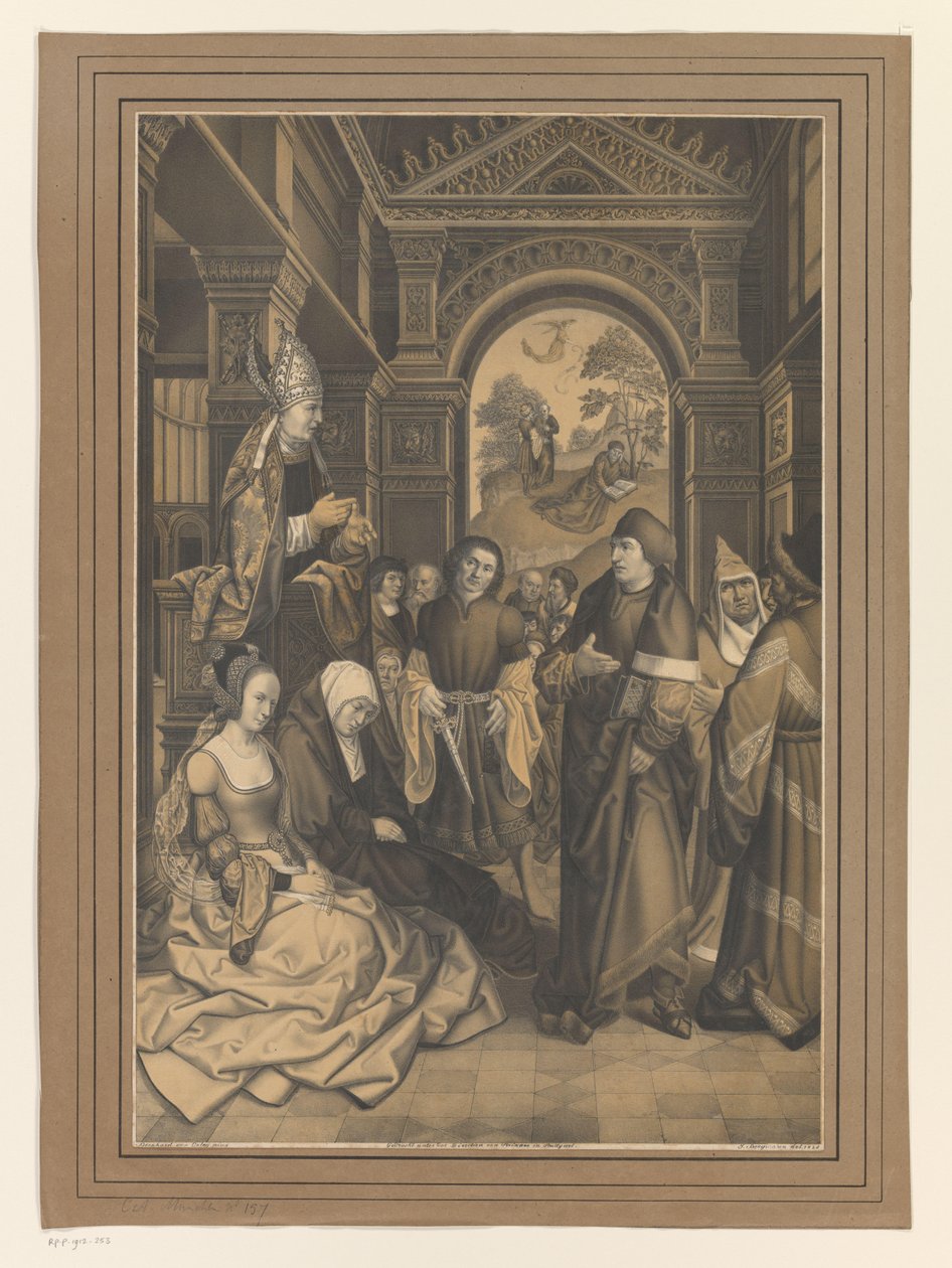 São Norbert prega ao infiel Tanchlin
Obras da colecção dos irmãos Boisserée (título da série)
Galerie des Frères Boisserée (título da série) de Ignaz Bergmann