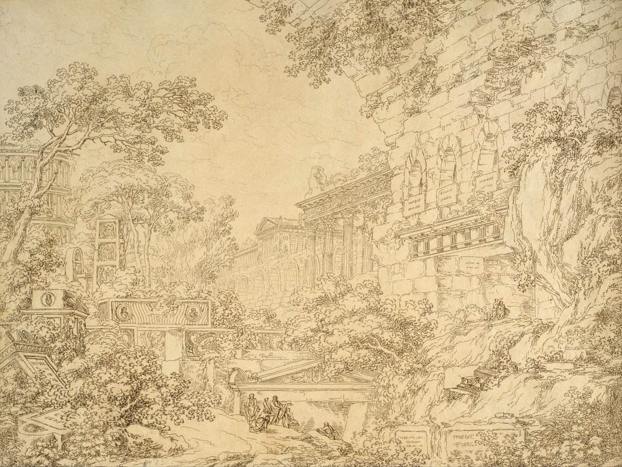 Paisagem com ruínas de Ignazio Degotti