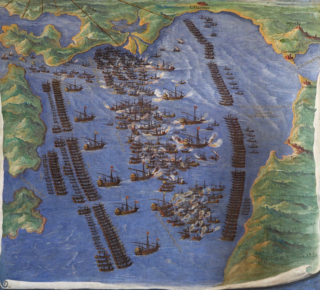 Batalha de Lepanto (1571) de Ignazio Danti