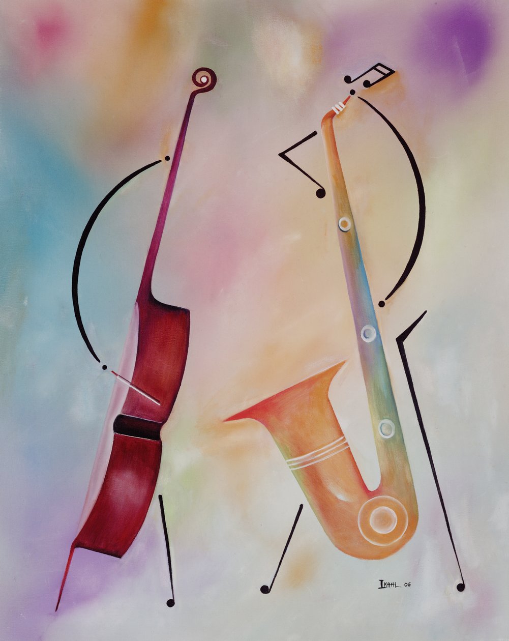 Baixo e Sax, 2006 de Ikahl Beckford